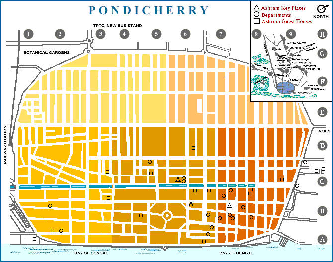 pondicherry tourist places map